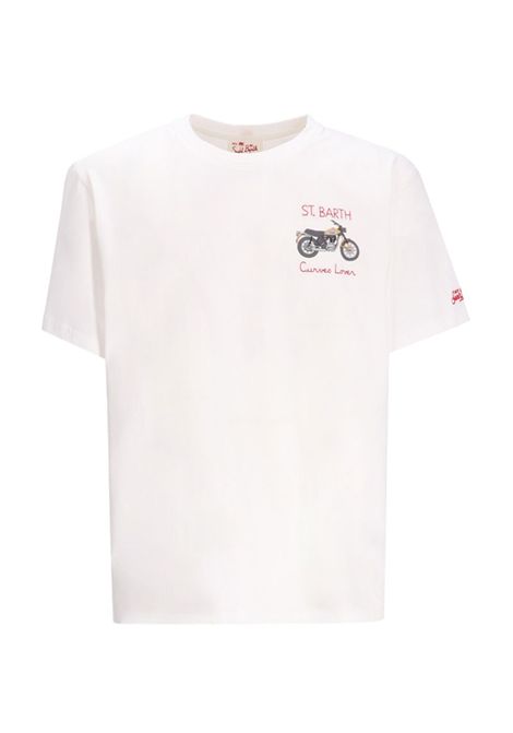T-shirt Mc2 Saint Barth uomo Tshirt man  Ducati curves bianca cotone  MC2 SAINT BARTH | T-shirt | T-SHIRTMAN05717H01N